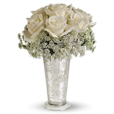 Teleflora's White Lace Centerpiece